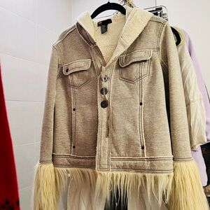 Fall Diesel jacket faux fur trim and fleece lining